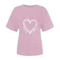 thumbnail image 4 of Goodeals Clearance,2025 Valentines Day Tees for Women Casual Girl Friend Gift T Shirt Cute Love Heart Graphic Shirts Sping Summer Short Sleeve Blouses(Pink,XL), 4 of 6