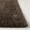 thumbnail image 4 of SAFAVIEH August Carlene Solid Plush Shag Area Rug, Brown, 6' x 9', 4 of 8