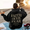 thumbnail image 3 of Faith Over Fear Sweat à Capuche Chrétien Sweat à Capuche Jésus Tendance, 3 of 8