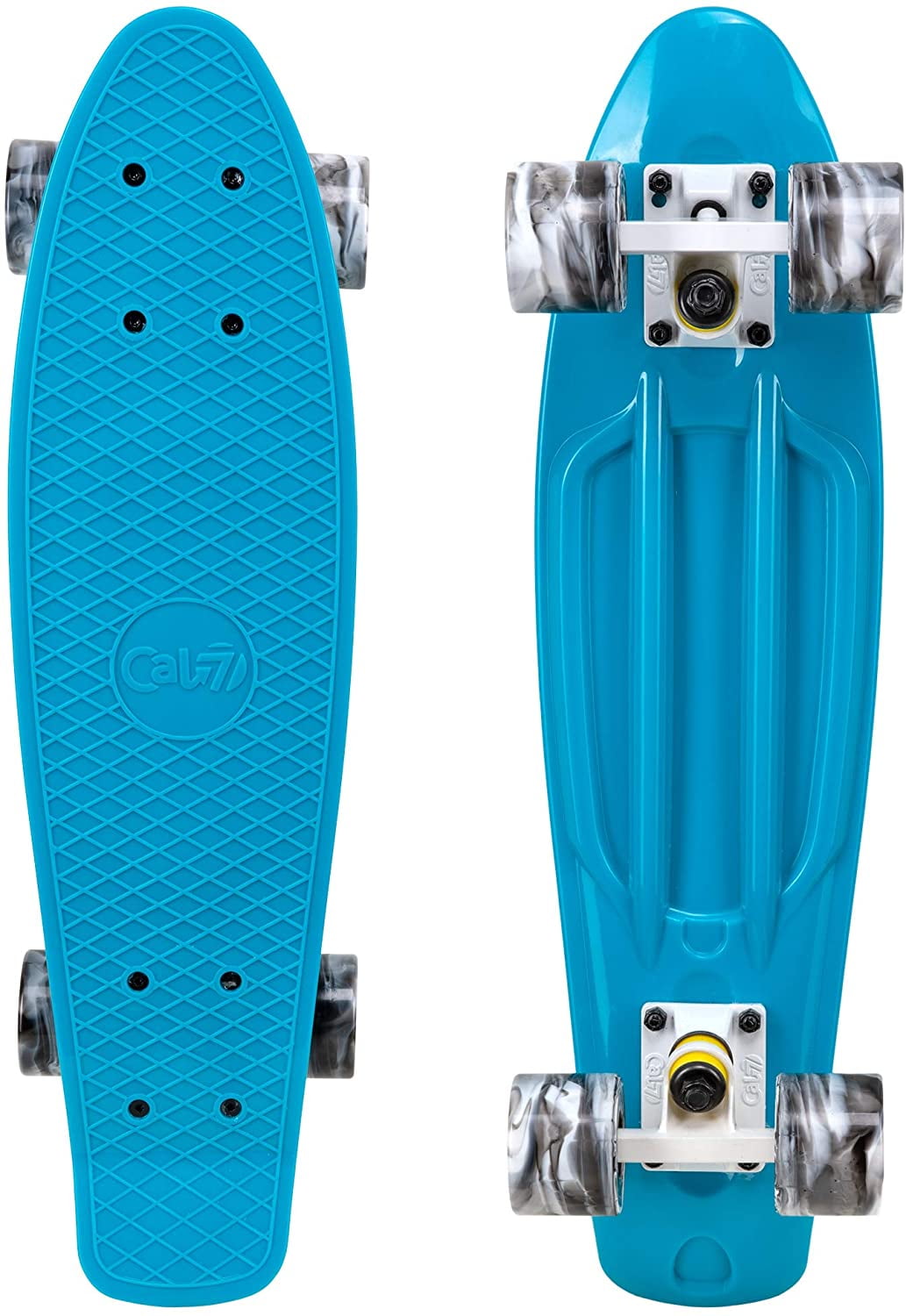 Blue OXELO Kids' Mini Plastic Skateboard Penny Board 