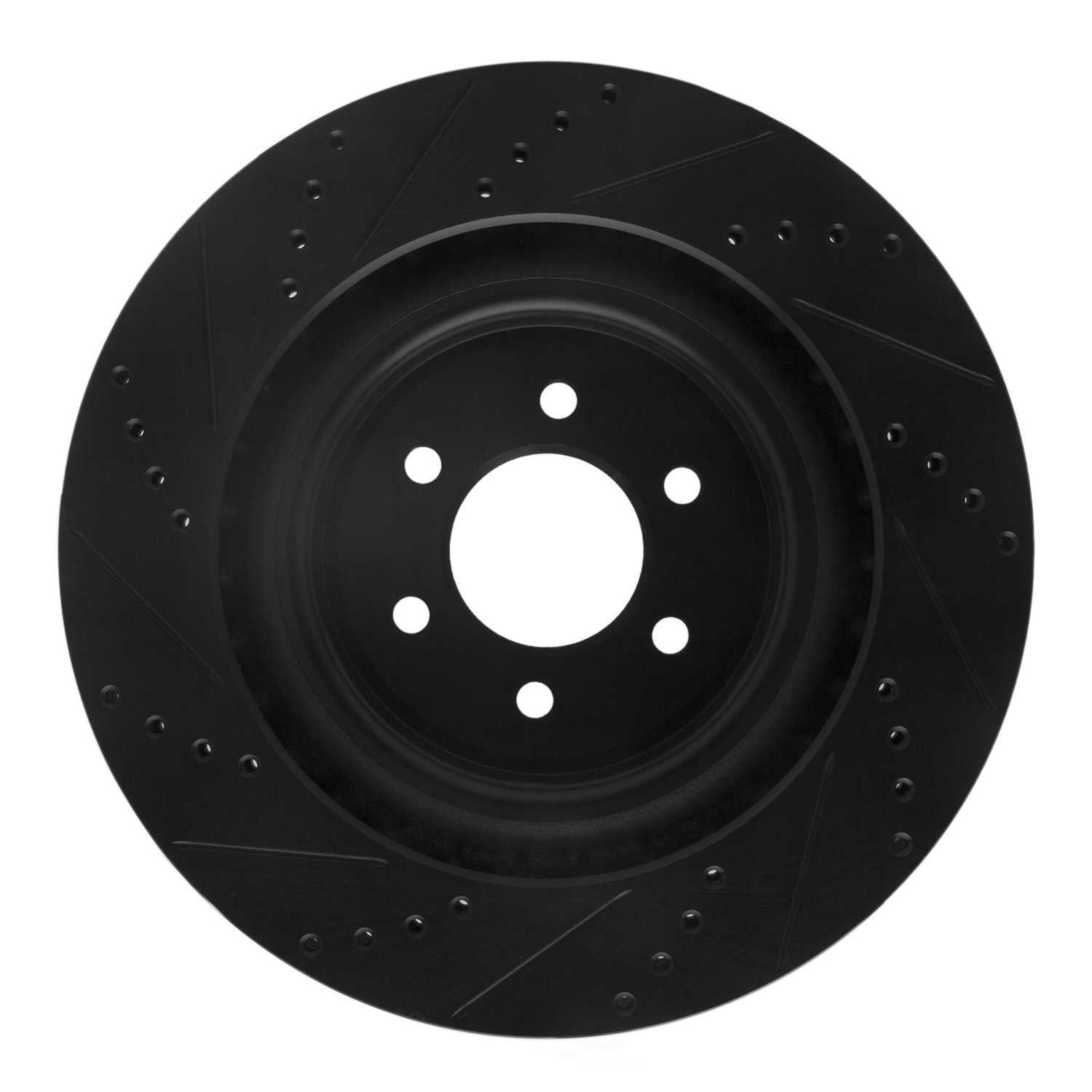 Dynamic Friction Company 633-40023R DFC Brake Rotor - Drilled And Slotted - Black
