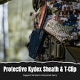 thumbnail image 3 of CIVIVI High Grass Field Knife Fixed Blade Knife with 1PC Black Lanyard, Black Kydex Sheath & T-Clip, Tactical Knife with 2.93" Stonewashed 14C28N Blade Guibourtia Wood Handle C25084-3, 3 of 8