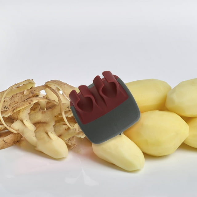 Pelador de calabaza ergonómico de dedo | Cortador de frutas y verduras de acero inoxidable | Cepillo multifuncional doméstico para patatas, zanahorias y manzanas | Diseño de agarre seguro