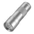 thumbnail image 1 of Linterna ultravioleta de 3 W y 12 LED, de jade, para tasación de joyas, detección de fluorescencia, color gris plateado, 1 of 8