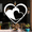 WHITE, variant on Vinyl Wall Art Decal - Heart Inside Heart - 22" x 25" - Trendy Hearts Artistic Design For Home Storefront Coffee Shop Couples Valentine's Day Decor Sticker