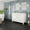 thumbnail image 3 of EVIVA Britney 48 Inch Double Sink Transitional White Bathroom Vanity with White Carrara Quartz Countertop, 3 of 7