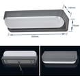thumbnail image 2 of Aplique LED de pared moderno para exterior de 12 W, resistente al agua IP65, de aluminio, para pasillo, escalera, balcón, jardín o porche, gris/blanco cálido, 26 cm., 2 of 5