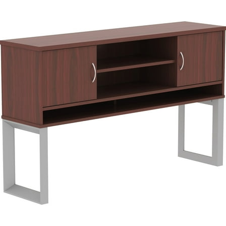 Lorell, Relevance Series Mahogany Laminate Office Furniture Hutch, 1 Each