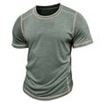 thumbnail image 5 of BUWTTER Mens T Shirts Classic Neck Short Sleeve Soft Casual Tee Comfortable Breathable Top Mens Shirts Green M, 5 of 6