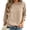 Brown, variant on Staron Casual Sweatshirts for Women Loose Fit Round Neck 3/4 Sleeve Solid Color Pullover Tops, Black M