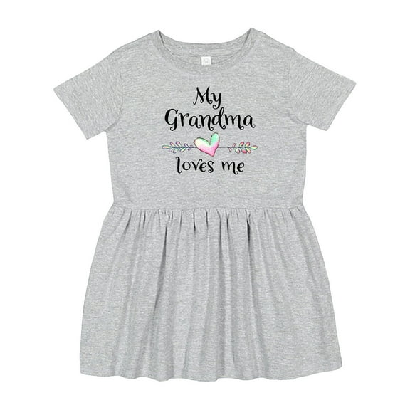 Inktastic My Grandma Loves Me Heart Grandchild Girls Toddler Dress