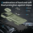thumbnail image 3 of for iPhone 16 Plus Case with Sliding Camera Cover, [Drop Protection] [Magnetic Rotated Kickstand] Military Grade Shockproof Heavy Duty Cover for iPhone 16 Plus, Darkgreen, 3 of 8