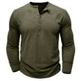 thumbnail image 4 of Honeeladyy Mens Long-Sleeve Lightweight Crewneck Top #Tc-Army Green-M, 4 of 6