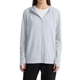 thumbnail image 2 of longantii Women's Sun Hoodies Lightweight Jacket for Women Zip Up UPF 50+ UV Shirt Long Sleeves Light Gray XL, 2 of 6