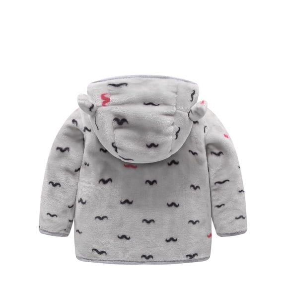 Winter Savings Clearance! Lindreshi Toddler Girl Coats and Jackets Clearance Toddler Kids Baby Grils Boy Cute Ear Zipper Solid Thick Hooded Coat Warm Outwear