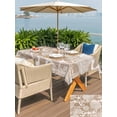 thumbnail image 4 of Outdoor Tablecloth with Umbrella Hole & Zipper, Brown Anchor Nautical Rectangle Tablecloth 60x120 Inch, Coastal Beach Coral Starfish Patio Table Cover Waterproof Table Cloth for Picnic/Party, 4 of 7