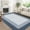 Blue, variant on FairOnly 8'x10' Blue Machine Washable Soft Area Rugs for Living Room Modern Bordered Rugs for Bedroom Indoor Floor Carpet for Bathroom Dining Room