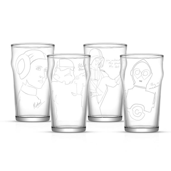 Star Wars Striking Sketch Characters Collection Pint Mug - Set of 4 White