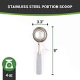 thumbnail image 4 of Met Lux Ounce Portion Scoop Durable Disher Scoop - Thumb Trigger Orange Stainless Steel Ice Cream Disher for Portion Control for Ice Cream Mashed Potato and Cookie Batter, 4 of 6