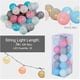 thumbnail image 2 of Luces de hadas de bolas de algodón Laklulu: luces de hadas de bolas de 20 LED de 3 m para decoración de luz nocturna en interiores como Navidad, bodas, fiestas, habitaciones, cortinas, 2 of 5