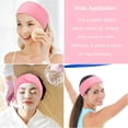 thumbnail image 2 of Facial Headband for Women, Adjustable Hook and Loop, Fit for Skincare, Makeup, Face Washing, 2 Pack, Pink, 2 of 8