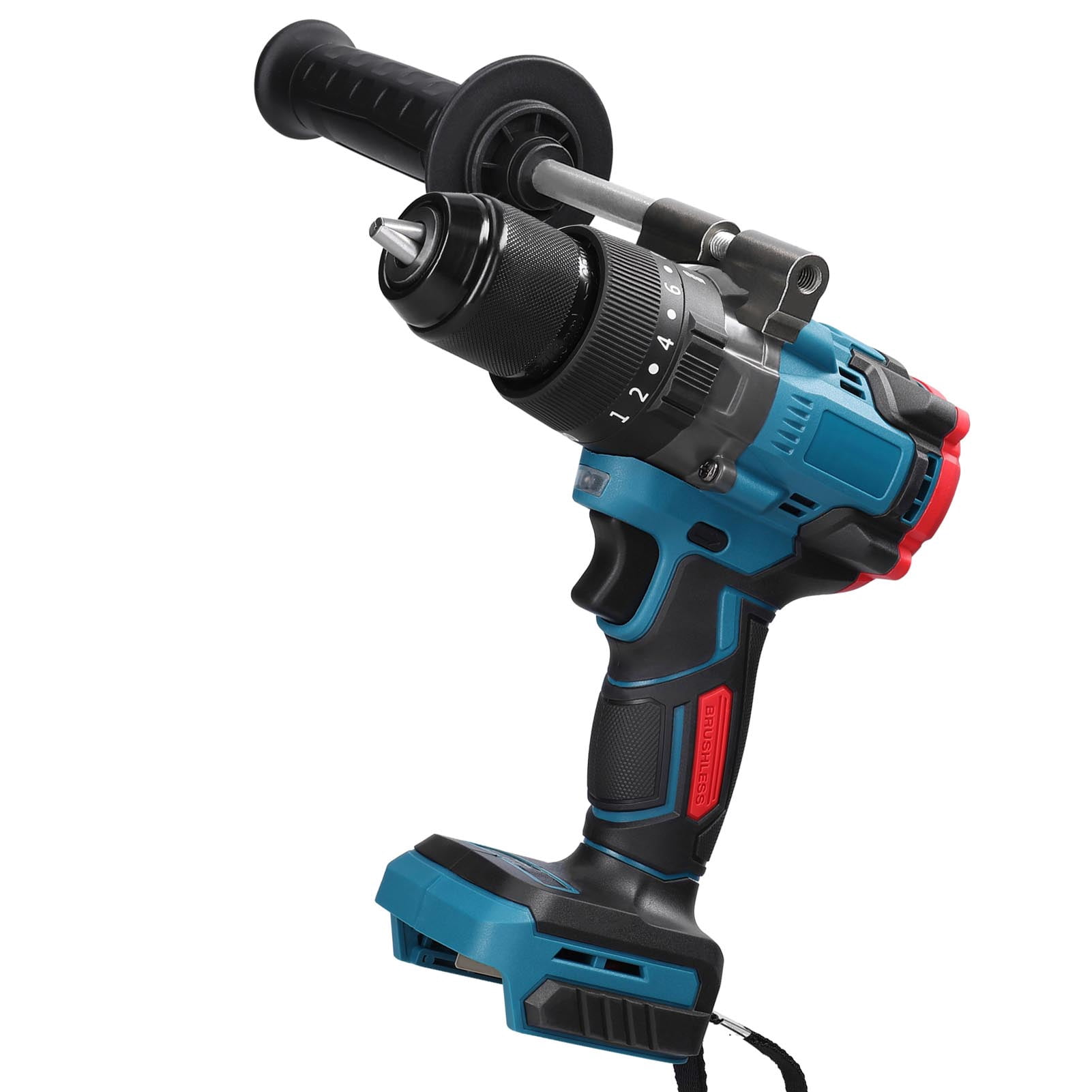 Drill 13mm High Torque Multifunctional Electric Cordless Drill High-power Cordless Rechargeable Hand Drills Brushless Motor Home DIY Electric Power Tools