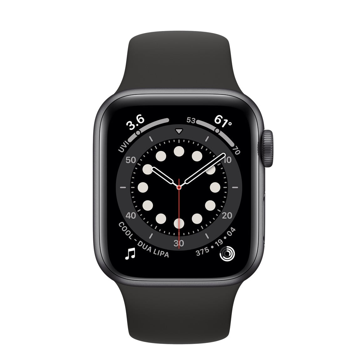 Restored Apple Watch Series 6 40mm (GPS + Cellular) Space Gray Aluminum Case - Black Sport Band Good