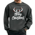 thumbnail image 2 of XDZJLR Mens Christmas Crewneck Sweatshirts Autumn Winter Tops Xmas Graphic Vacation Themed Part Printing Hoodless Long Sleeve Pullover Men Sweatshirt Grey Xxxxl, 2 of 3