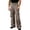 M10-Brown, variant on Pant For Mens Mid Waist With Design Flared Bottoms And Pleated Trousers Leisure Clothing Black L