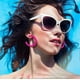 thumbnail image 3 of Retro 80s Style Earrings for Women - Neon Party Accessories Set of 4 Pairs, 3 of 5