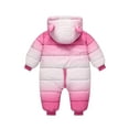 thumbnail image 4 of LZHGirlshop Cute Baby Boys Snowsuit New Born Girls Gradient Printed Zipper with Pocket Winter Coat Toddler Clothes ,Pink,3-4T, 4 of 8