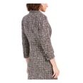 thumbnail image 2 of BAR III Womens Black Pocketed Open Front Tweed Wear To Work Suit Jacket 2, 2 of 4