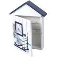 thumbnail image 1 of Mediterranean Style Wooden Key Cabinet Nautical Style Wall Mounted Wooden Key Holder Storage Box Cabinet, 1 of 5