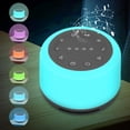 thumbnail image 1 of White Noise Machine, Portable White Noise Sleep Aid, 7-Color Night Light and 24 Soothing Sleep Sounds, USB Rechargeable Sleep Machine with 3 Timer Functions, 1 of 5