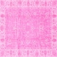 thumbnail image 1 of Ahgly Company Indoor Square Oriental Pink Traditional Area Rugs, 4' Square, 1 of 4