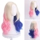 thumbnail image 3 of Peluca de cosplay de colores vibrantes mezclados, suave, segura, estilo de dibujos animados, peluca colorida ampliamente utilizada para juegos de rol, fiestas, 3 of 10