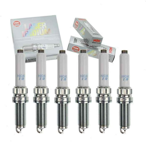 6 pc NGK Laser Iridium Spark Plugs compatible with BMW 440i 3.0L L6 2017-2020