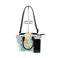 thumbnail image 5 of Single Shoulder Bag Rivet Bag 7.48×7.48×3.94in Removable Shoulder Belt Can Be Held Or Diagonal Across A Variety Of Matching Styles Lightseagreen Tie-Dye Background Vibrant Colors And Swirling, 5 of 6