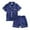 Blue_01, variant on YWOAGH Kids Pajamas Set for Little Baby Girls and Boys Satin Silk Short Sleeves Sleepwear Two Piece Button Down Classic Loungewear Pants for Summer Purple_02 10-11 Years