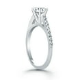 thumbnail image 3 of 14k White Gold Micro Prong Diamond Cathedral Engagement Ring Size 6.5, 3 of 4