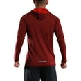 thumbnail image 2 of Mens Long Sleeve Active Sports Shirts With Hooded Performance Lightweight Crew Neck Tee Moisture Wicking T-Shirt, 2 of 8
