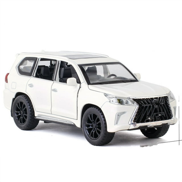 1:32 Model Toy Car Diecast Alloy Sound&Light Pull Back Car Model Toy Gift For Lexus (LX570 SUV) Toy Car for Present Colletion