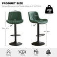thumbnail image 4 of Restworld Classic Adult Low Back Adjustable Seat Height Bar Stools - Set of 2, Green, 4 of 8