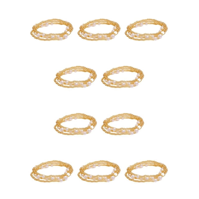 Minnieouse Cadena de cuentas para la cintura, accesorio de decoración de moda de estilo Simple, elegante vestido de playa al aire libre, cadenas tipo 24 10Conjunto