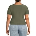thumbnail image 3 of No Boundaries Juniors Plus Size Lace Up Front Top, 3 of 5