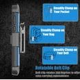 thumbnail image 3 of Case for Moto G Power / Moto G Stylus (2020) / Moto G Pro, [2 Pack Temerped Glass Screen Protector] [Kickstand] Combo Holster Belt Clip [Heavy Duty] Full-Body Rugged Holster Case (Blue), 3 of 8