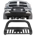 thumbnail image 2 of Ikon Motorsports Compatible with 09-17 Dodge Ram 1500 Pickup Black Steel Bull Bar Front Bumper Grill Guard, 2 of 7