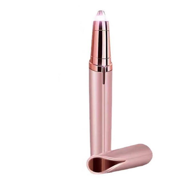 Recortadora de cejas eléctrica, artefacto de lápiz de cejas para afeitar, recortadora de cejas, recargable, 1 pieza, oro rosa