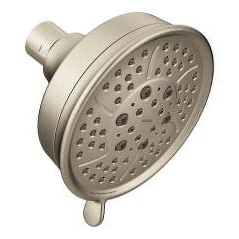 Moen Brushed Nickel Four-Function 4-3/8" Diameter Spray Head Eco-Performance Showerhead