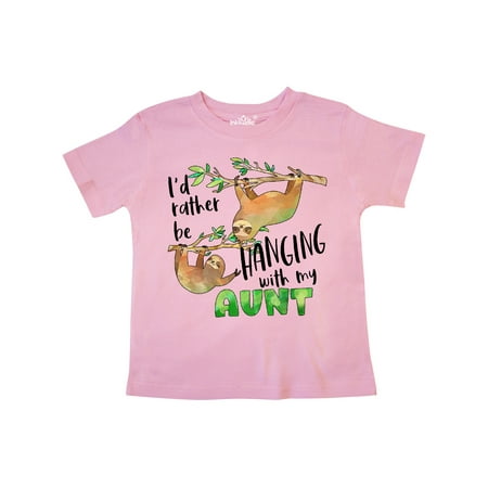 

Inktastic Id Rather Be Hanging with my Aunt- Cute Sloths Gift Toddler Boy or Toddler Girl T-Shirt
